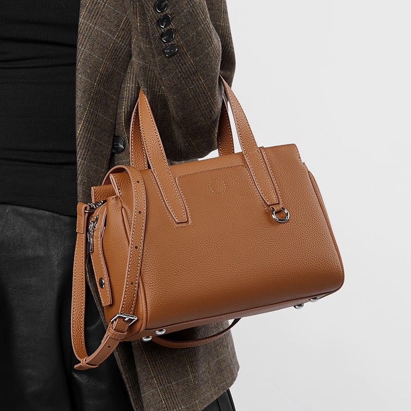 Cowhide Portable Large-capacity Crossbody Bag